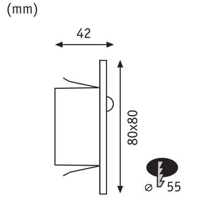 Paulmann  93134 - LED/1,2W Kāpņu telpas lampa ar sensoru EDGE 230V matēts hroms
