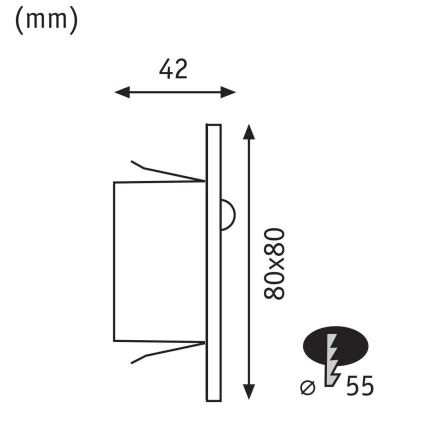 Paulmann  93134 - LED/1,2W Kāpņu telpas lampa ar sensoru EDGE 230V matēts hroms