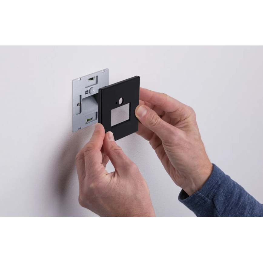 Paulmann  93135 - LED/1,2W Kāpņu telpas lampa ar sensoru EDGE 230V melna