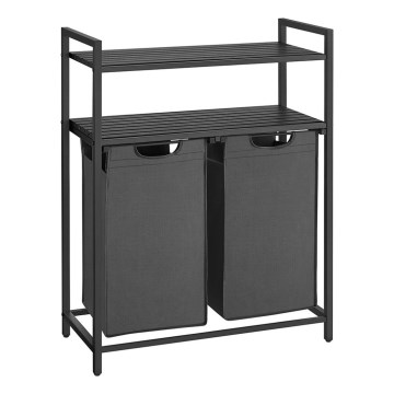 Pelēks veļas grozs REX