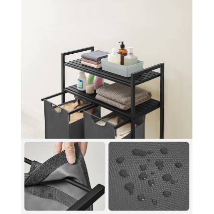 Pelēks veļas grozs REX