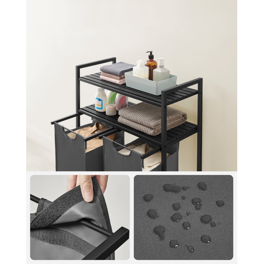 Pelēks veļas grozs REX