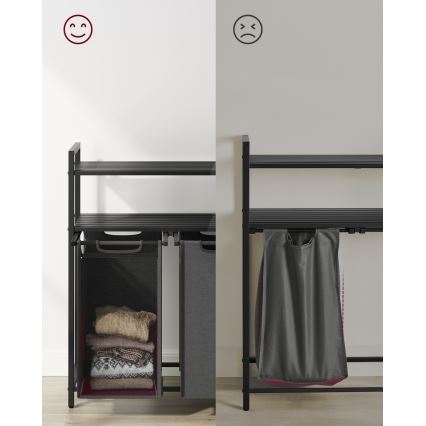 Pelēks veļas grozs REX