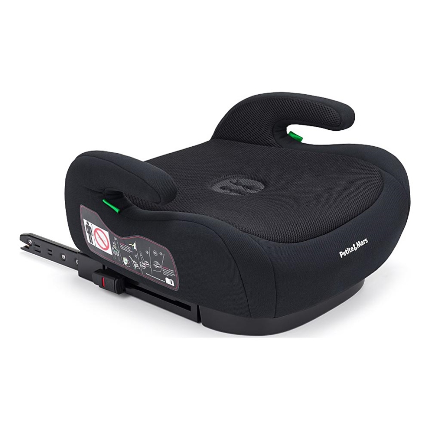 PETITE&MARS - Automašīnas paaugstinājuma krēsliņš OPTIMUS PRO i-Izmērs 125-150 cm (22-36 kg) melna