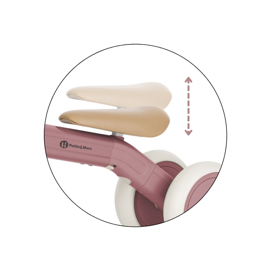 PETITE&MARS - Bērnu balansa ritenis 3 vienā BINGO Dusty Rose