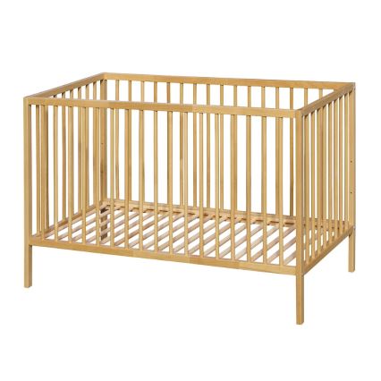 PETITE&MARS - Bērnu gultiņa ar aizsargrežģi NELA BEECH 120x60 cm buk