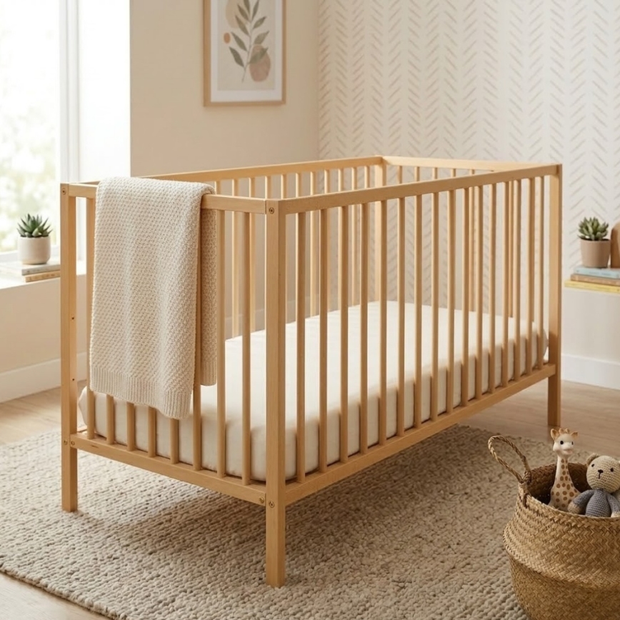 PETITE&MARS - Bērnu gultiņa NELA BEECH 120x60 cm buk