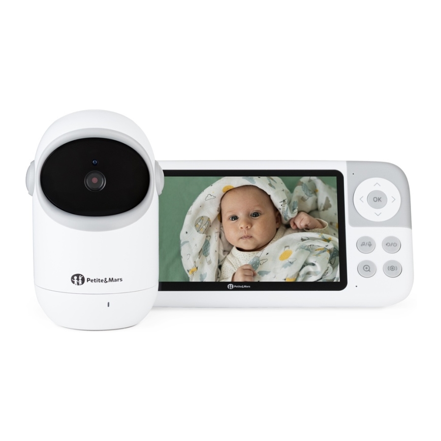 PETITE&MARS - Bērnu monitors ar ekrānu EVE 5.0 3,8V 3050 mAh