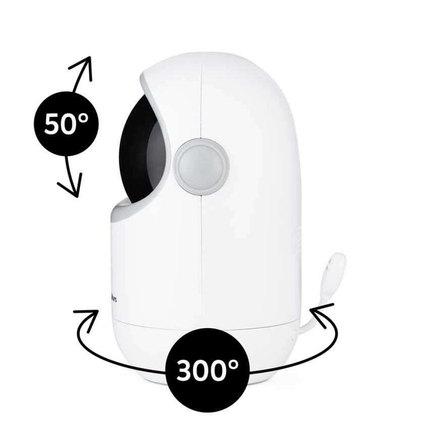 PETITE&MARS - Bērnu monitors ar ekrānu EVE 5.0 3,8V 3050 mAh