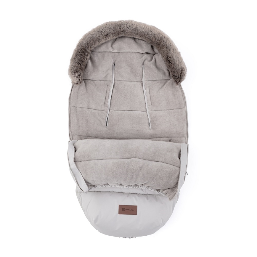 PETITE&MARS - Bērnu ratu maiss 4in1 COMFY Champagne Shower sudraba