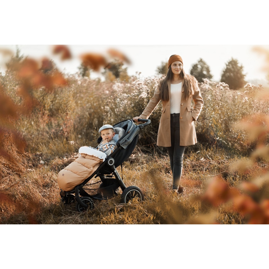 PETITE&MARS - Bērnu ratu maiss 4in1 COMFY Elegants karameļu/bēšs brūns