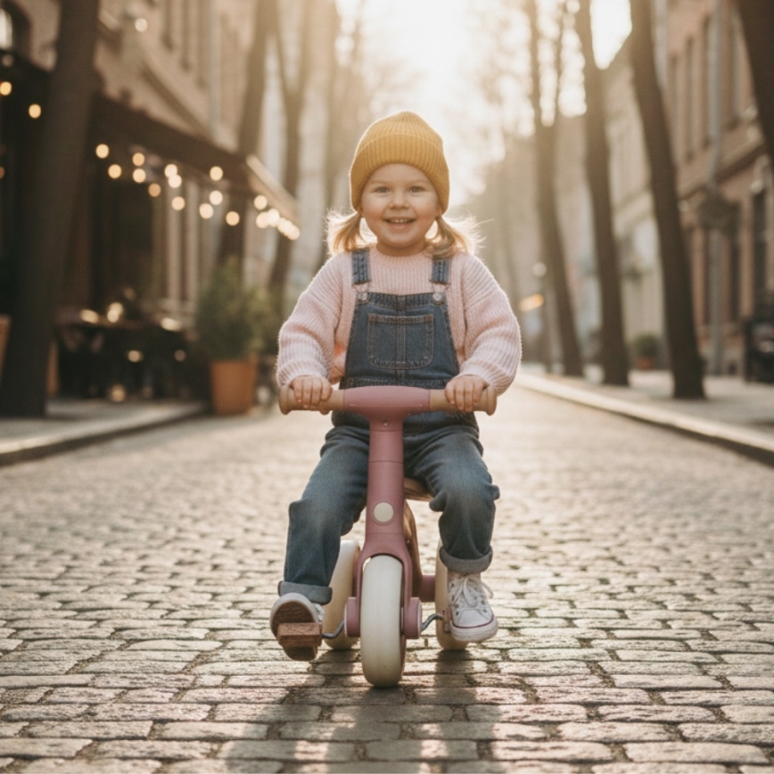 PETITE&MARS - Bērnu trīsritenis 3 vienā BINGO Dusty Rose