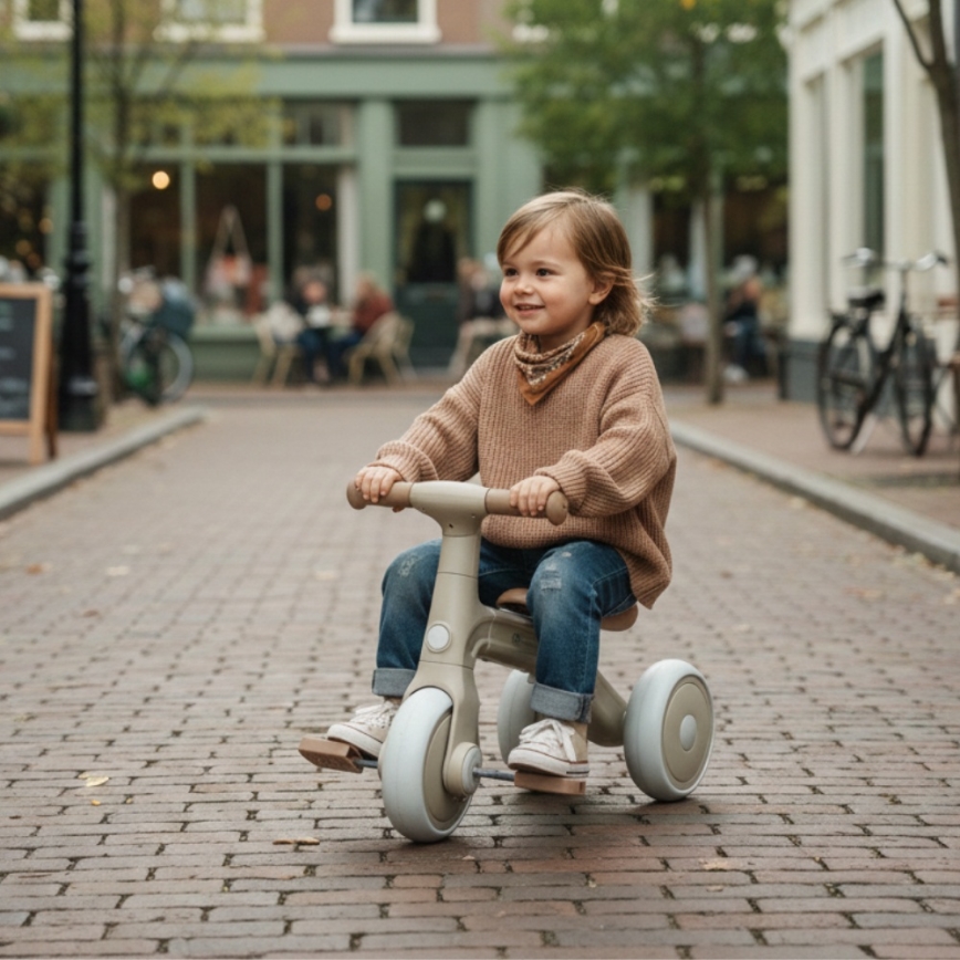 PETITE&MARS - Bērnu trīsritenis 3 vienā BINGO Ivory White