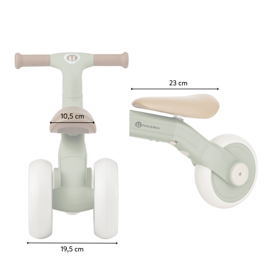 PETITE&MARS - Bērnu trīsritenis 3 vienā BINGO Ivory White