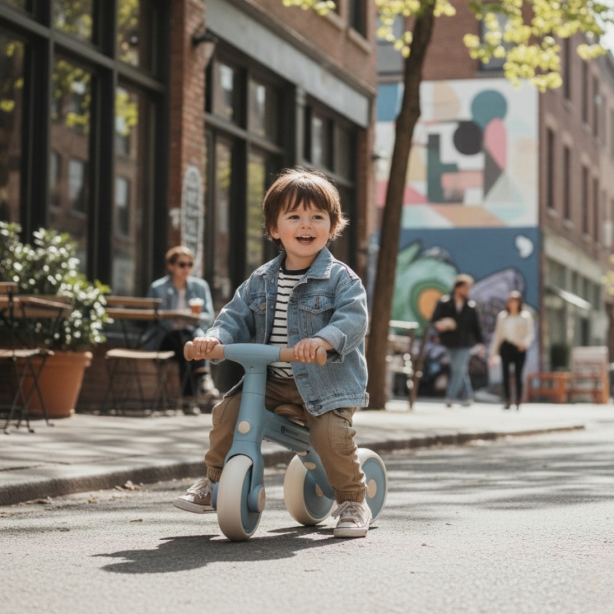 PETITE&MARS - Bērnu trīsritenis 3 vienā BINGO Stering Blue