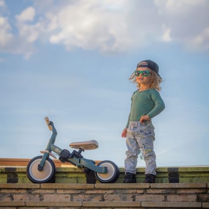 PETITE&MARS - Bērnu trīsritenis 5-in-1 TURBO PLUS Miglainzaļš