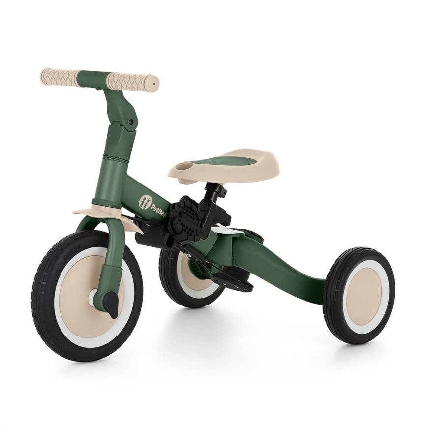 PETITE&MARS - Bērnu trīsritenis 5 in 1 TURBO PLUS Misty Green