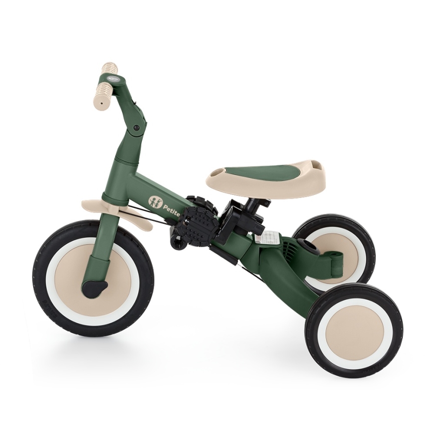 PETITE&MARS - Bērnu trīsritenis 5 in 1 TURBO PLUS Misty Green