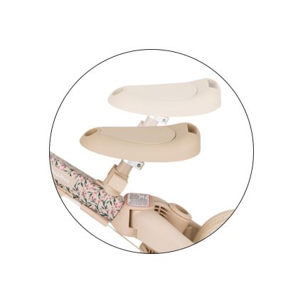 PETITE&MARS - Bērnu trīsritenis 5 vienā TURBO LIMITED Rozā pļava