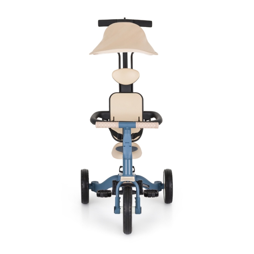 PETITE&MARS - Bērnu trīsritenis 5 vienā TURBO PLUS Okeāna zils