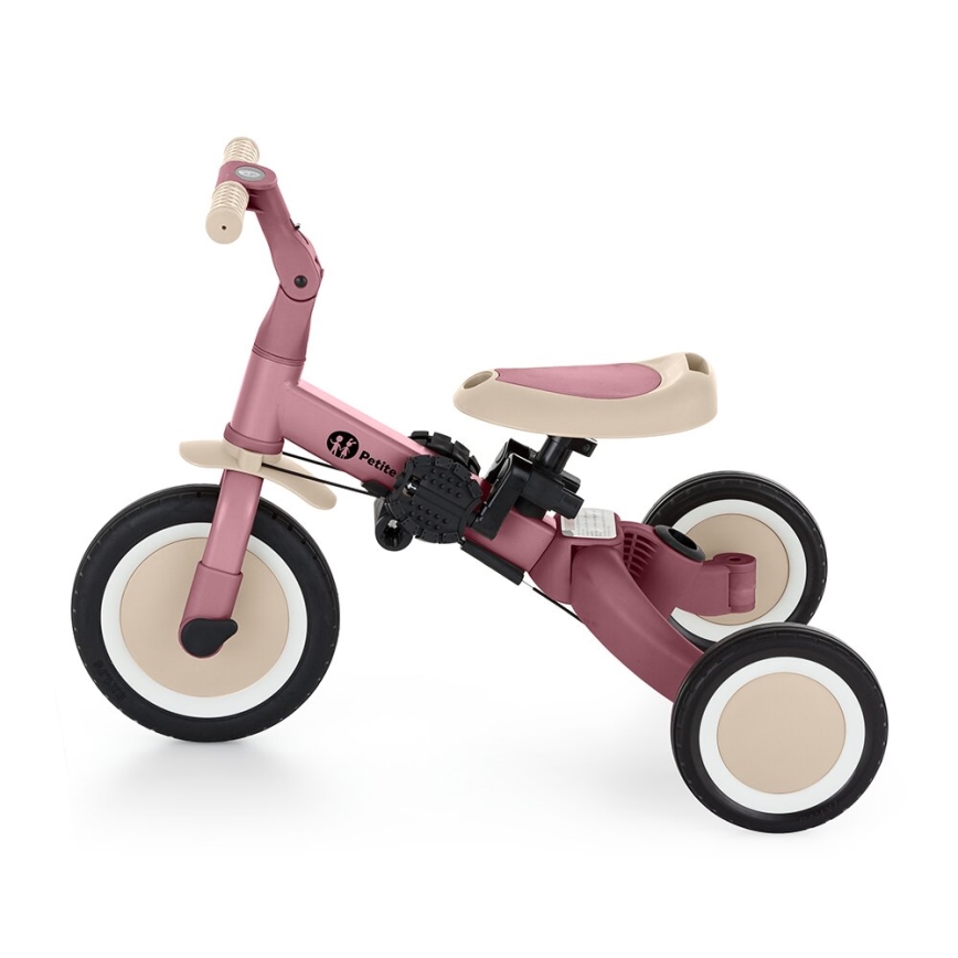 PETITE&MARS - Bērnu trīsritenis 5in1 TURBO Dusty roze