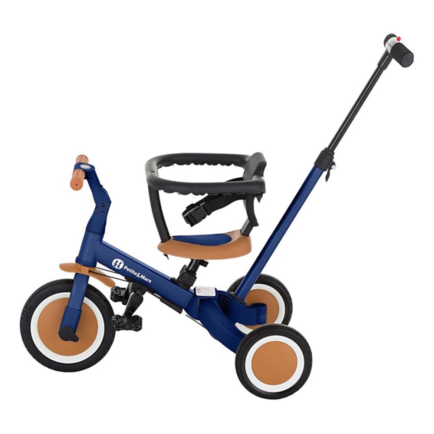 PETITE&MARS - Bērnu trīsritenis 5in1 TURBO Enigmatic Blue