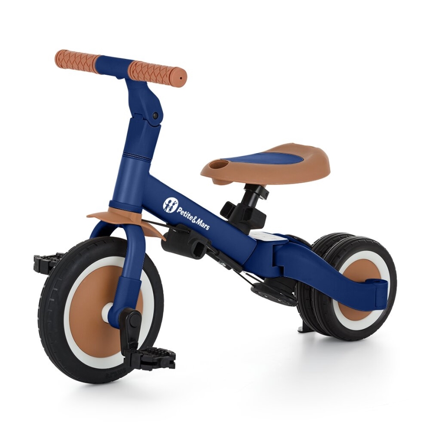 PETITE&MARS - Bērnu trīsritenis 5in1 TURBO Enigmatic Blue