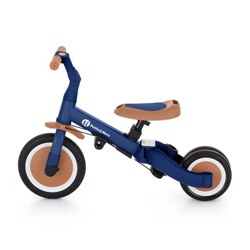 PETITE&MARS - Bērnu trīsritenis 5in1 TURBO Enigmatic Blue