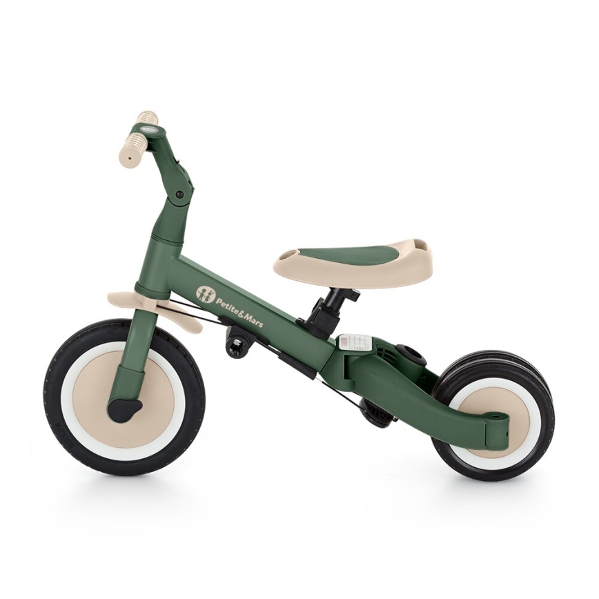 PETITE&MARS - Bērnu trīsritenis 5in1 TURBO Misty Green