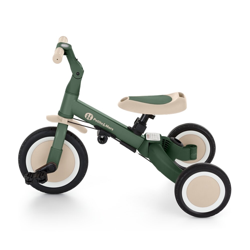 PETITE&MARS - Bērnu trīsritenis 5in1 TURBO Misty Green
