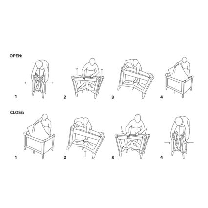 PETITE&MARS - Ceļojuma bērnu rotaļu sētiņa NOOK Urban Charchoal Grey