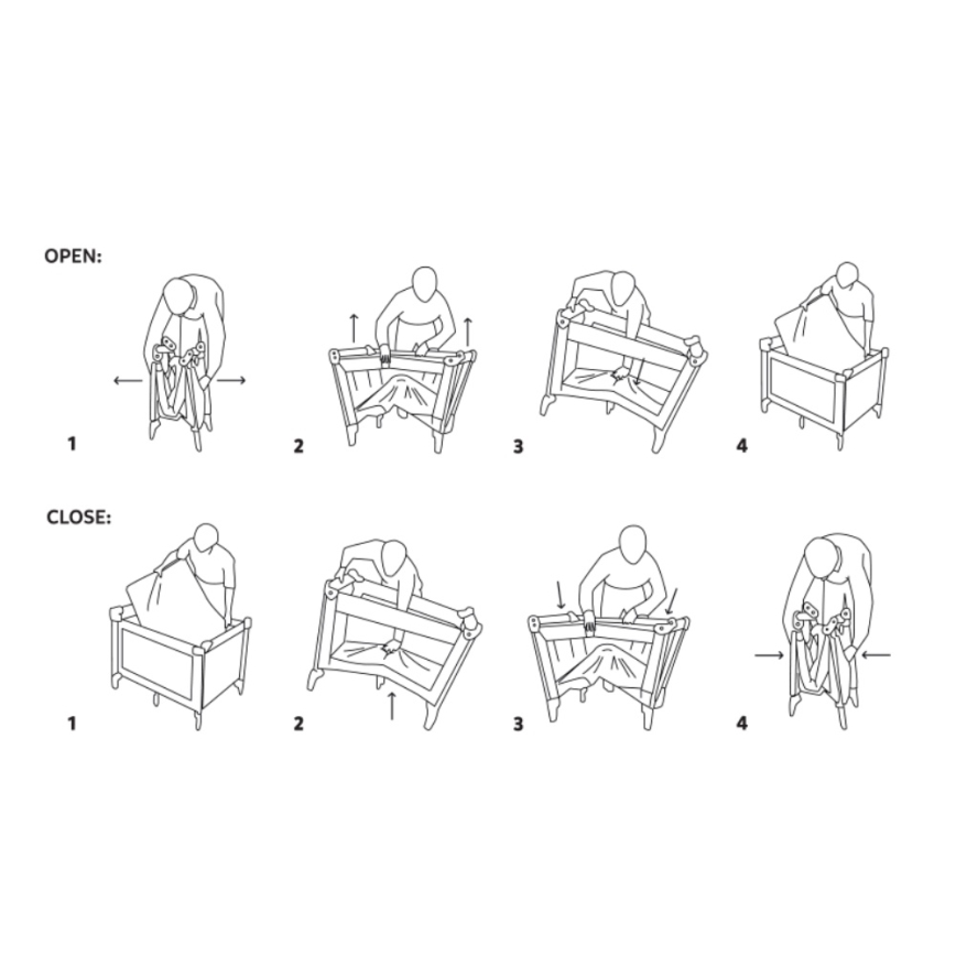 PETITE&MARS - Ceļojuma bērnu rotaļu sētiņa NOOK Urban Charchoal Grey