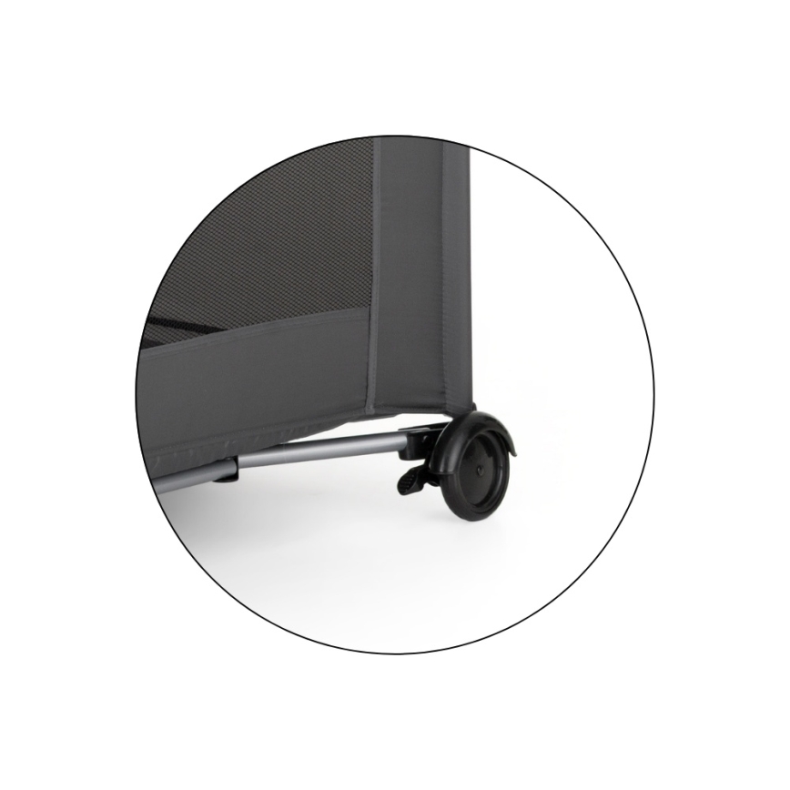 PETITE&MARS - Ceļojuma gultiņa NYJA Urban Jungle Charcoal