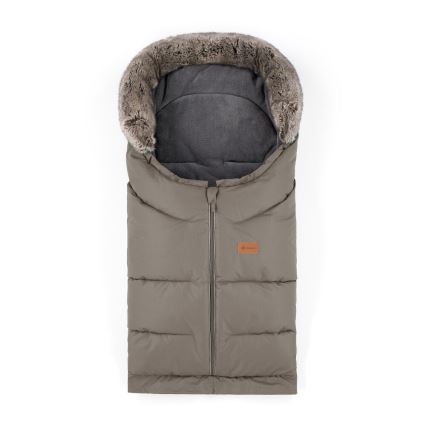 PETITE&MARS - KOMPLEKTS Bērnu ratu maiss 4in1 ARCTIC + stroller roka muffs FURRY Mocha Mousse