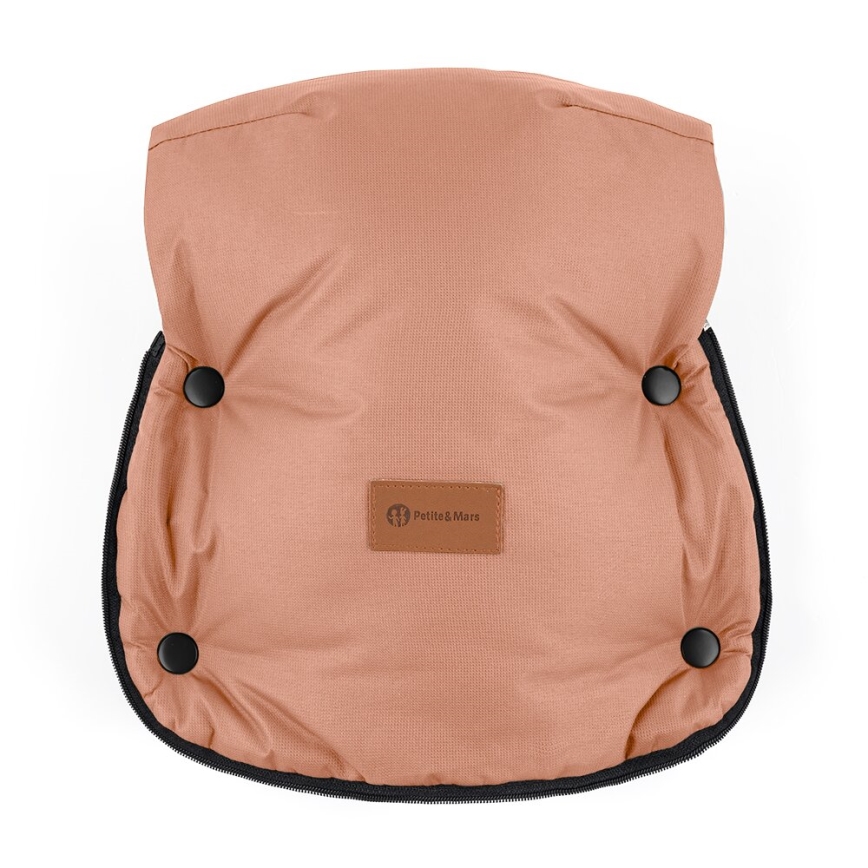PETITE&MARS - KOMPLEKTS Bērnu ratu maiss 4in1 ARCTIC + stroller roka muffs FURRY Pastel Peach