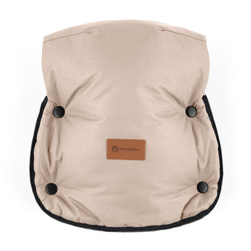 PETITE&MARS - KOMPLEKTS Bērnu ratu maiss 4in1 ARCTIC + stroller roka muffs FURRY roze Petal