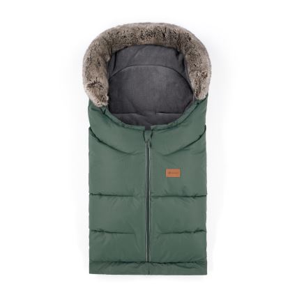 PETITE&MARS - KOMPLEKTS Bērnu ratu maiss 4in1 ARCTIC + stroller roka muffs FURRY Veritable Khaki