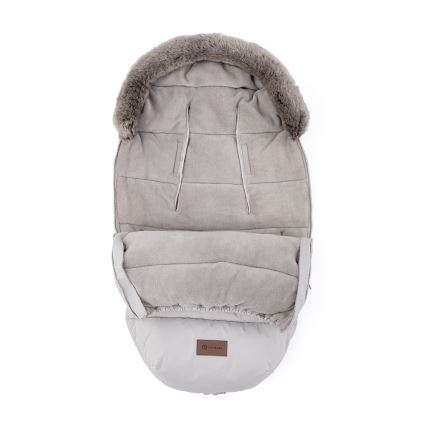 PETITE&MARS - KOMPLEKTS Bērnu ratu maiss 4in1 COMFY + stroller roka muffs FURRY Champagne Shower