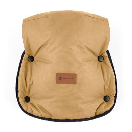PETITE&MARS - KOMPLEKTS Bērnu ratu maiss 4in1 COMFY + stroller roka muffs FURRY Elegant Caramel