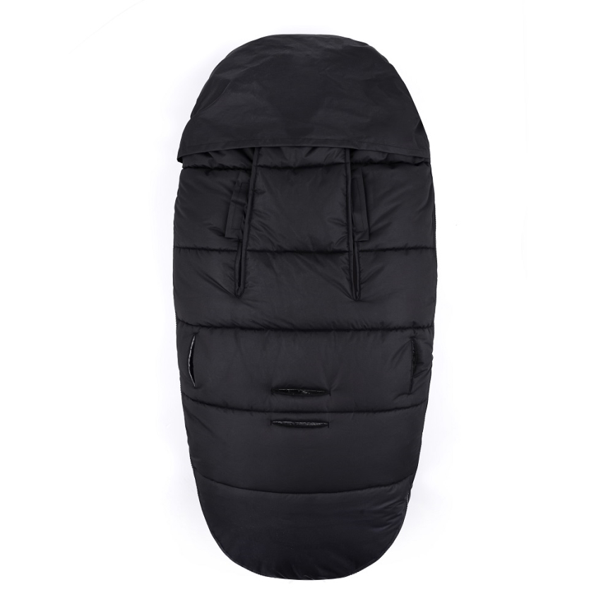 PETITE&MARS - KOMPLEKTS Bērnu ratu maiss 4in1 COMFY + stroller roka muffs FURRY Forever Black