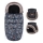 PETITE&MARS - KOMPLEKTS Bērnu ratu maiss 4in1 COMFY Stylish Beauty + stroller roka muffs FURRY Forever Black