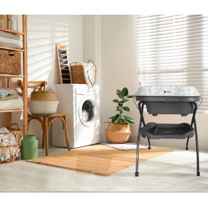 PETITE&MARS - Pārtinamais galds ar vannu SPA 3in1 pelēka