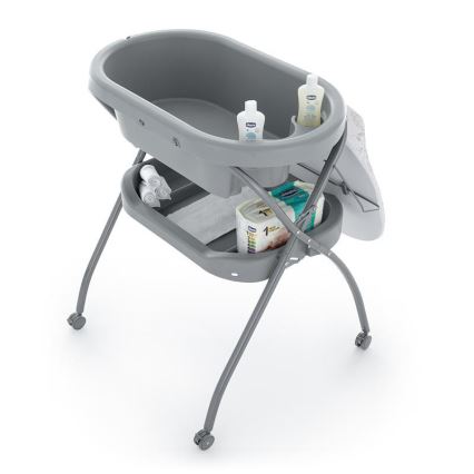 PETITE&MARS - Pārtinamais galds ar vannu SPA 3in1 pelēka