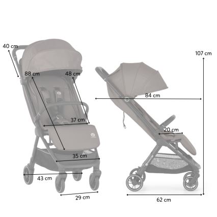 PETITE&MARS - Sporta rati ZIP Creamy Cocoa