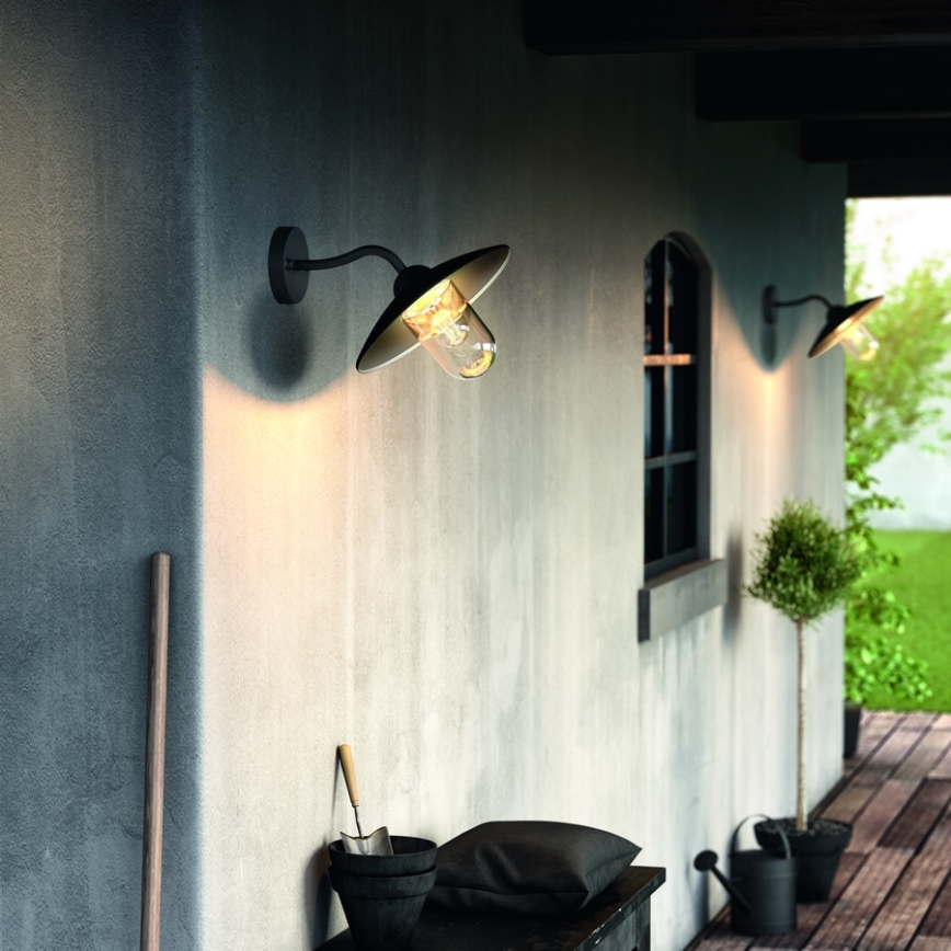 Philips 01643/30/PN - Āra sienas gaismeklis HAMMOCK 1xE27/60W/230V IP44