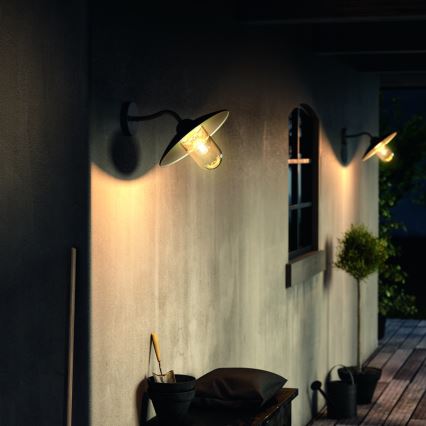 Philips 01643/30/PN - Āra sienas gaismeklis HAMMOCK 1xE27/60W/230V IP44