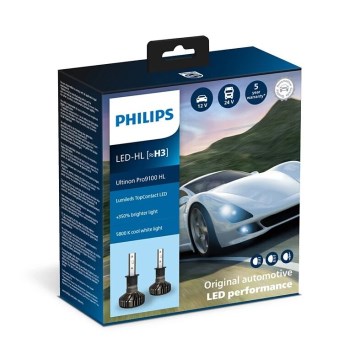 Philips 11336U91X2 - KOMPLEKTS 2x LED Auto spuldze Ultinon Pro9100 H3 PK22s/13,2W/12/24V 5800K