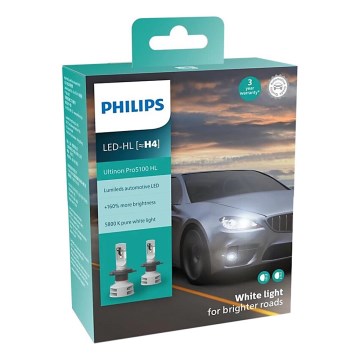 Philips 11342U51X2 - KOMPLEKTS 2x LED Auto spuldzes Ultinon Pro5100 H4 P43t-38/12W/12/24V 5800K