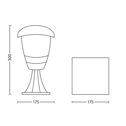 Philips - Dārza lampa 1xE27/60W/230V IP44