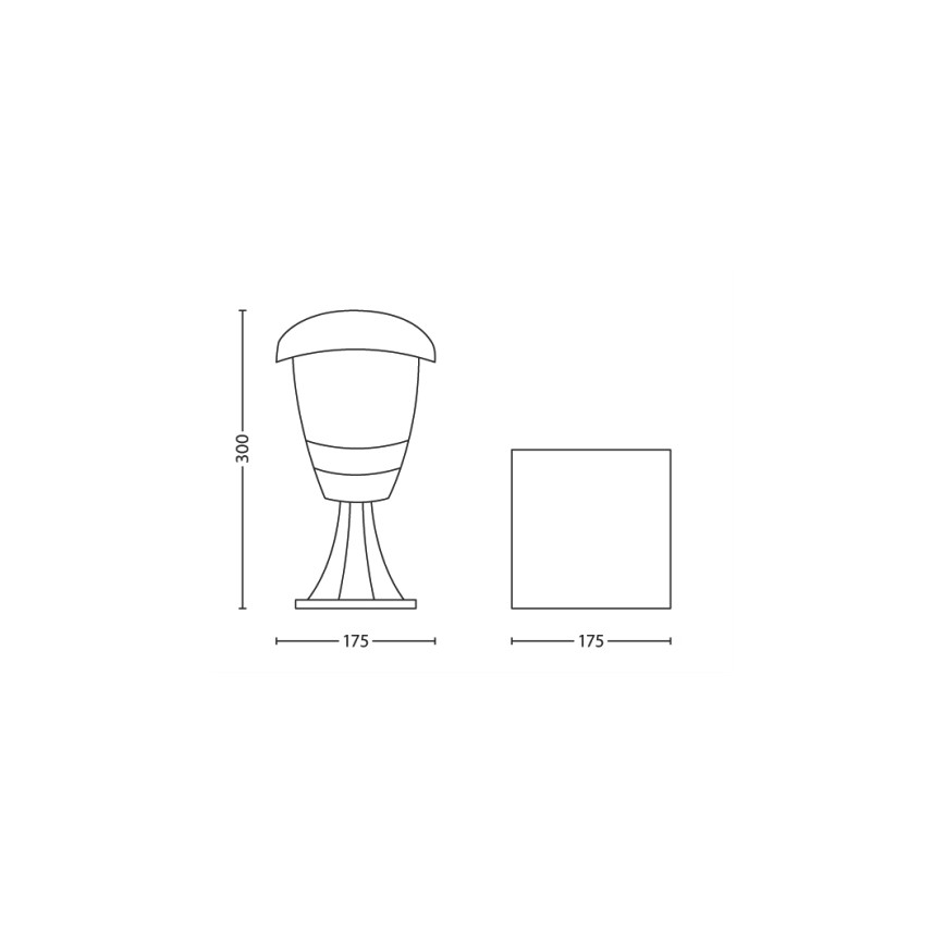 Philips - Dārza lampa 1xE27/60W/230V IP44